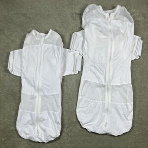 Happiest Baby SNOO Sleep Sack White Cotton Size Small/Large Lot Of 2